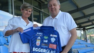 Barbara Muhr und TSV-Obmann Erich Korherr
