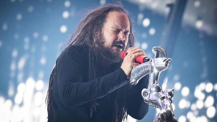 Würdiger Abschluss des ersten Abends: Korn-Frontmann Jonathan Davis zeigte sich samt ...