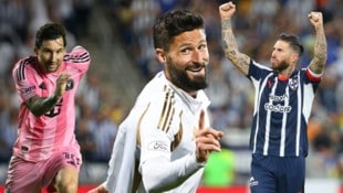 Lionel Messi, Olivier Giroud und Sergio Ramos (v.l.n.r.)