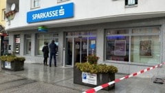 Absperrungen nach dem Überfall.