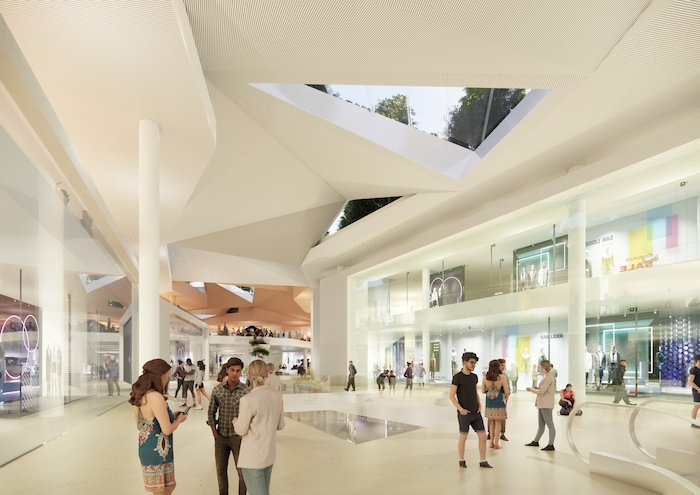 Die neue Mall wird hell und lichtdurchflutet sein.