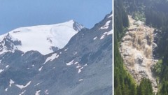 Die in Bewegung geratenen Schneemassen machten sich wenig später am Grawa-Wasserfall bemerkbar.