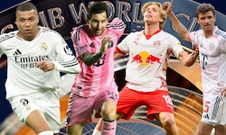 Mbappe, Messi, Bidstrup und Müller (von links) sind nur einige von vielen Stars, die bei der ...