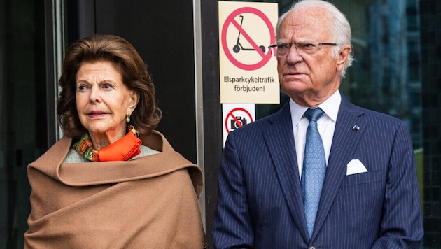 Königin Silvia und König Carl Gustaf von Schweden sendeten nach dem Amoklauf in einer Schule in ...