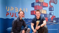 Komponist Johannes Berauer und  Schlagwerker Christoph Sietzen