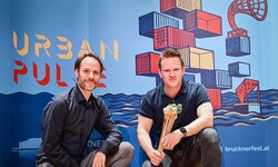 Komponist Johannes Berauer und  Schlagwerker Christoph Sietzen