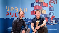 Komponist Johannes Berauer und  Schlagwerker Christoph Sietzen