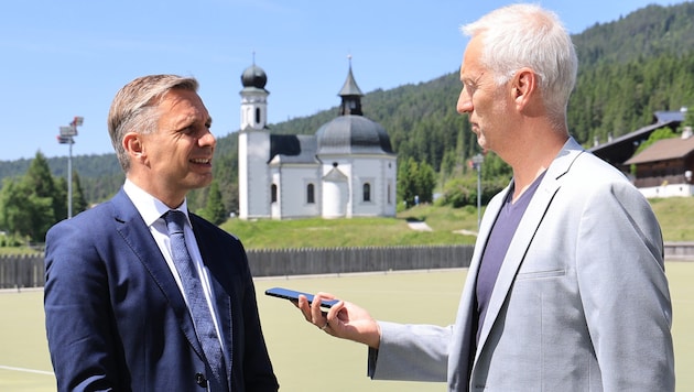 Hattmannsdorfer im Gespräch mit „Krone“-Redakteur Neuner..
