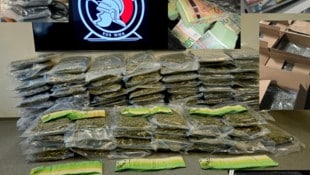 Bei zahlreichen Hausdurchsuchungen konnten mehr als 650.000 Euro an Bargeld, 124,5 Kilogramm an ...