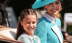 Prinzessin Charlotte und Prinzessin Kate trugen bei der diesjährigen „Trooping The ...