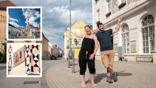 Die beiden Historiker Vanessa Staudenhirz und Benedikt Wallner wissen Dinge über Neunkirchen, ...