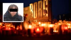 Tausende Grabkerzen vor dem BORG 3 in Graz – nach Arthur A.s Horror-Tat..