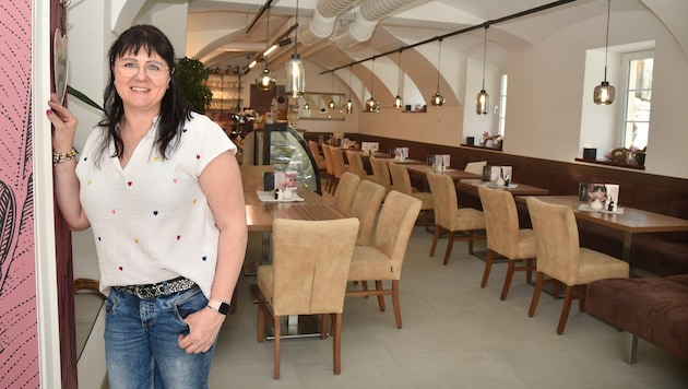 Vom Ortsrand in den Ortskern Petra Krznar im neuen Café