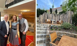 Landtagspräsident Karl Wilfing zeigte sich von dem ersten Chalet in seiner Heimatgemeinde ...