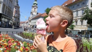 Am Sonntag luden die Temperaturen noch zum Eisschlecken ein.