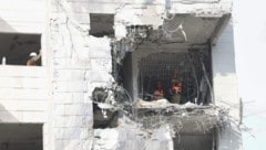 Ein zerstörtes Gebäude nach einem iranischen Angriff in Haifa