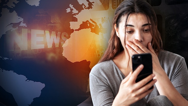 Beim „Doomscrolling“ trifft man ständig auf negative Informationen, die zur psychischen ...