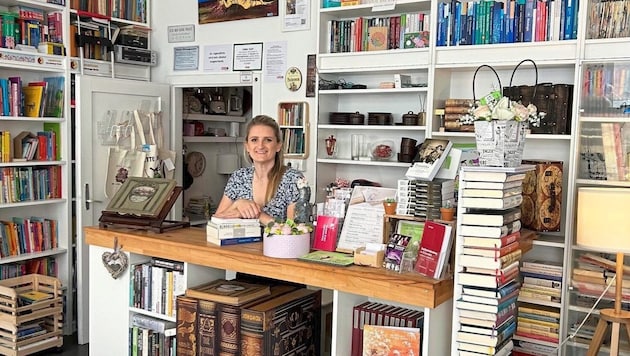 Edith Müller betreibt ein Büchercafe auf der Heiligenstädter Straße 152.