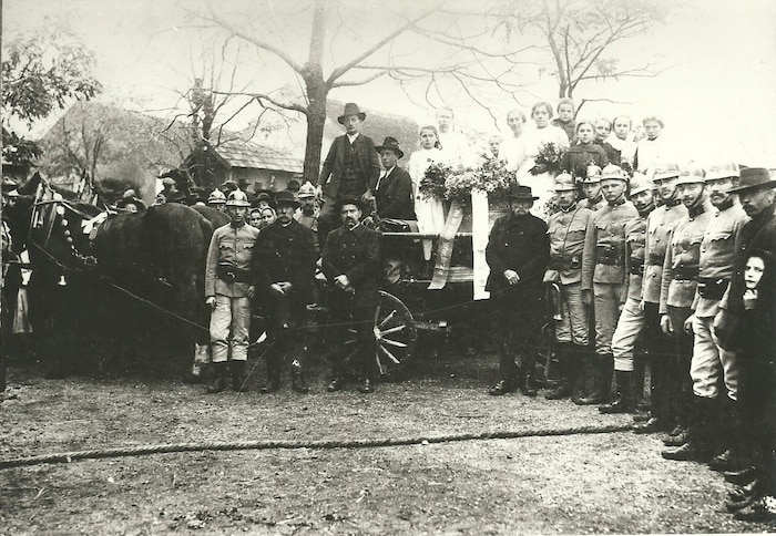 Am 29. Oktober 1922 holten Lorenz Preisinger und Johann Achs die Glocke aus Sopron.