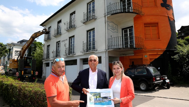 Hermann Unterkofler vor der Villa Seeblick, die umgebaut wird.