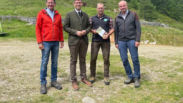 Huber, Gruber, Züger und Obweger auf der malerischen Litzlhofalm.