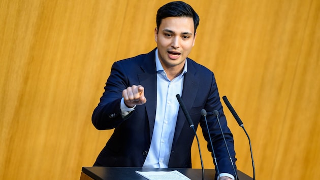Yannick Shetty (NEOS) macht sich für ein Verbot der Bruderschaft in Österreich stark.