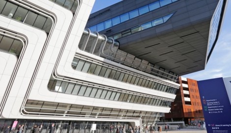 Die futuristische Architektur der Wirtschaftsuniversität Wien