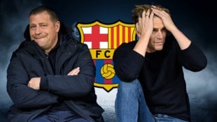 Verlieren Max Eberl (l.) und Christoph Freund einen weiteren Wunschspieler an den FC Barcelona?