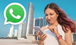 Die Daheimgebliebenen vom Strand von Abu Dhabi aus via WhatsApp anrufen? Funktioniert nicht ohne ...