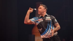 Gerwyn Price wurde 2021 Weltmeister, spielt Freitag in Salzburg.
