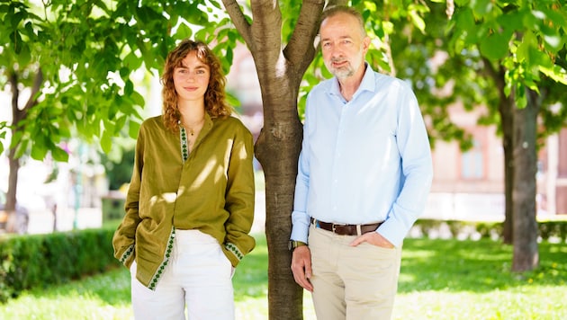 Die Filmemacherin und der Medienunternehmer: Gloria Habsburg mit ihrem Vater Karl