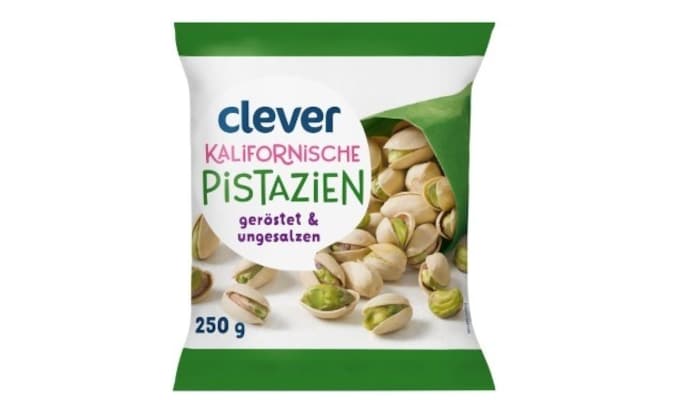Wegen einer möglichen Salmonellen-Kontamination werden Clever Pistazien zurückgerufen.