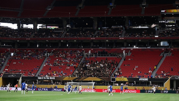 Das Mercedes-Benz Stadium blieb beim Spiel zwischen Chelsea und Los Angeles FC weitgehend leer.