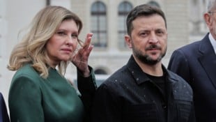 Olena Selenska begleitete ihren Gatten, den ukrainischen Präsidenten bei seinem Besuch in Wien.
