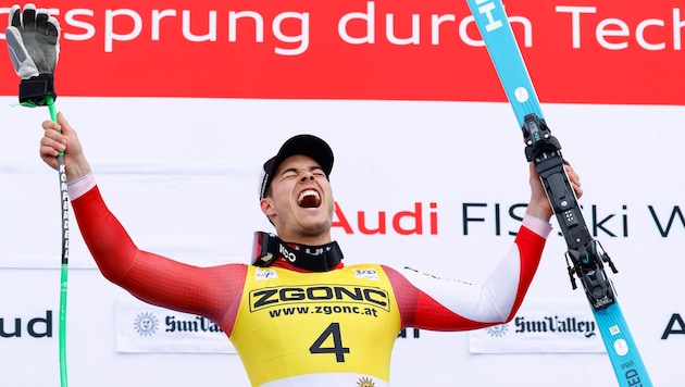 Lukas Feurstein gewann im März sein erstes Weltcuprennen. 