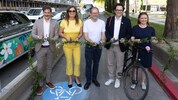 Bezirksrat Josef Zeihsel, Mobilitätstadträtin Ulli Sima, Bezirksvorsteher Dietmar Bauchrecht, ...