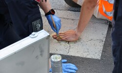 Straftaten konnte die Polizei der Gruppe nicht nachweisen – den Kleber behielt sie dennoch ein.