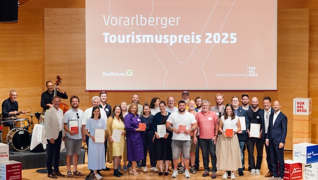 Die ausgezeichneten Tourismusvertreter in Schwarzenberg. 