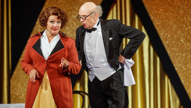 „Zirkusprinzessin“: Verena Scheitz als Hotelbesitzerin Carla Schlumberger und Oliver Baier als ...