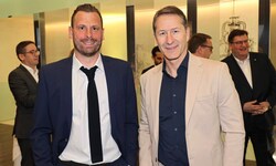 Teamchef Franco Foda mit Sturm-Trainer Jürgen Säumel.