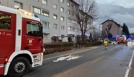 Der Einsatz in der Urichstraße in Landeck.