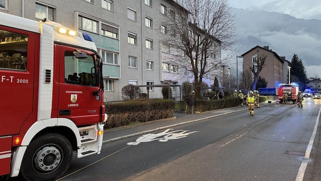 Der Einsatz in der Urichstraße in Landeck.