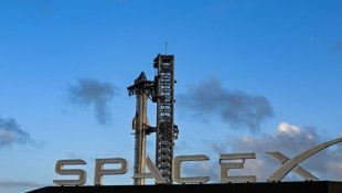 Mittwochnacht (Ortszeit) ist eine Starship-Rakete des US-Raumfahrtunternehmens SpaceX ...