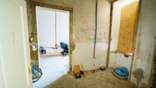 Hygienisch mehr als fragwürdig: Abstellraum für Kinderwagen und Fahrräder.