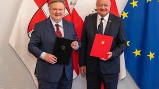Ziehen gemeinsam an einem Strang: Bürgermeister Michael Ludwig (SPÖ) und Bundeskanzler Christian ...