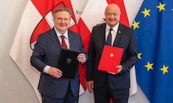 Ziehen gemeinsam an einem Strang: Bürgermeister Michael Ludwig (SPÖ) und Bundeskanzler Christian ...