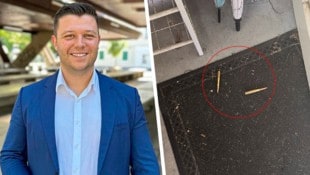 Alexis Pascuttini schaltete die Polizei ein, nachdem jemand Patronen vor seine Haustür gelegt ...