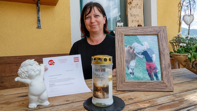 Birgit Hettegger gedenkt nach wie vor ihrem verunglückten Ehemann Sepp.