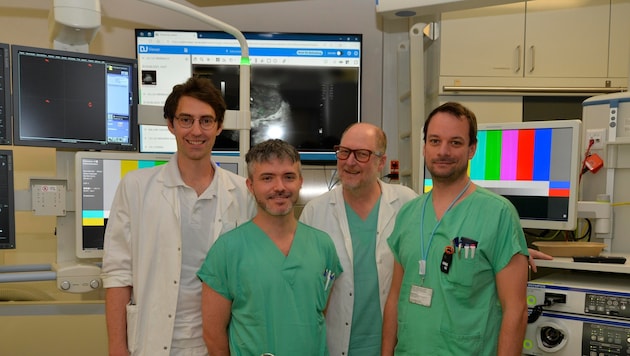 Studie veröffentlicht: Oberarzt Sebastian Bernhofer, Assistenzarzt David Venturi, Primarius ...