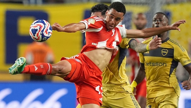 Bayerns Jamal Musiala verletzte sich im Spiel gegen Boca Juniors.